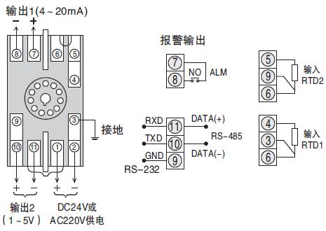 SWP-202TC热电偶温度变送器接线图 SWP-202TC热电偶温度变送器接线图