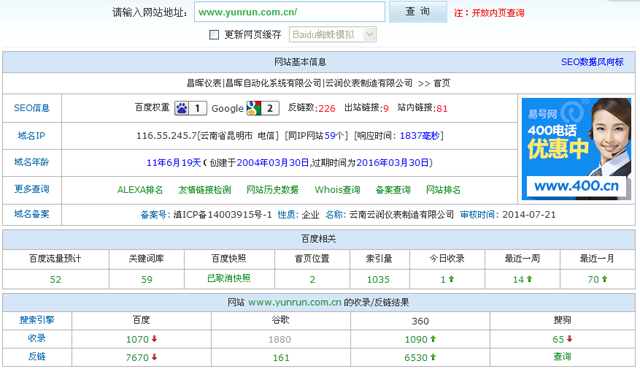 http://www.jczxnmz.cn/在站长工具的查询数据截图