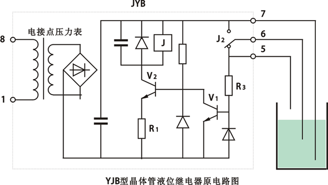 JYB-714晶体管液位继电器电气原理图 JYB-714晶体管液位继电器电气原理图