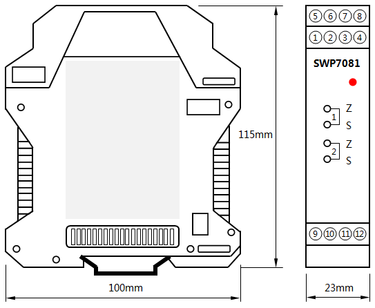 SWP7081温度变送器外形尺寸 SWP7081温度变送器外形尺寸