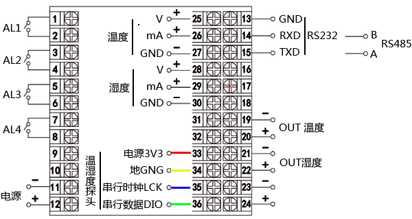 温湿度控制器接线图 温湿度控制器接线图