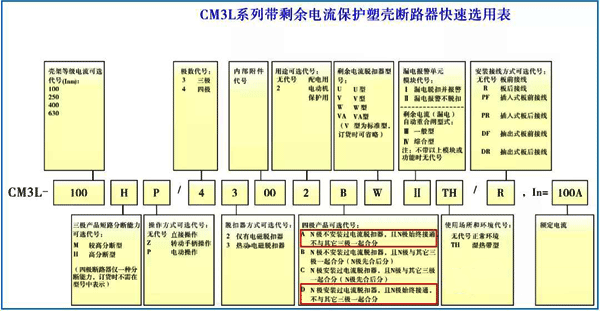 四极产品可选代号A、D(N极始终接通)
