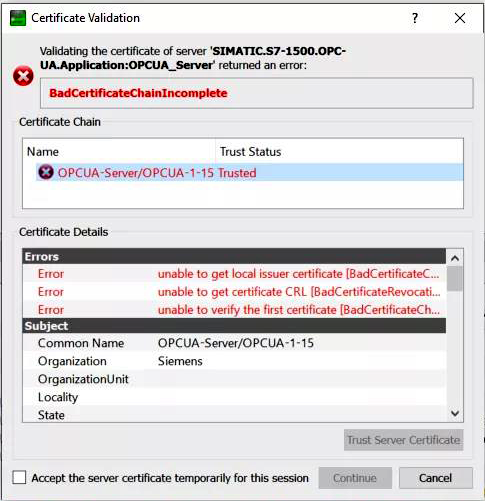 报错”BadCertificateTimeInvalid" 报错”BadCertificateTimeInvalid"